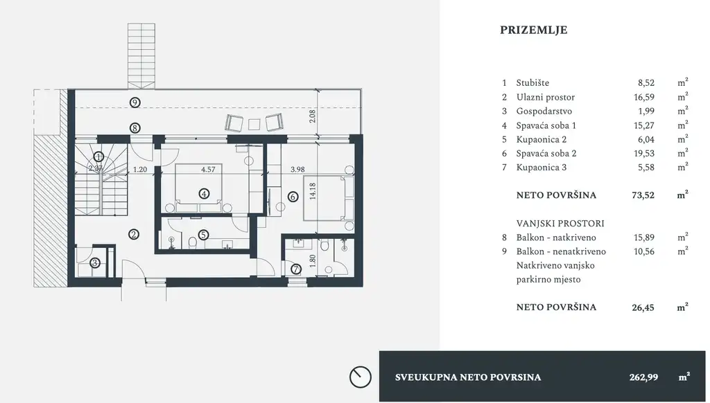Istria, Petram Resort – villa 263 m², sala giochi, giardino, vista mare