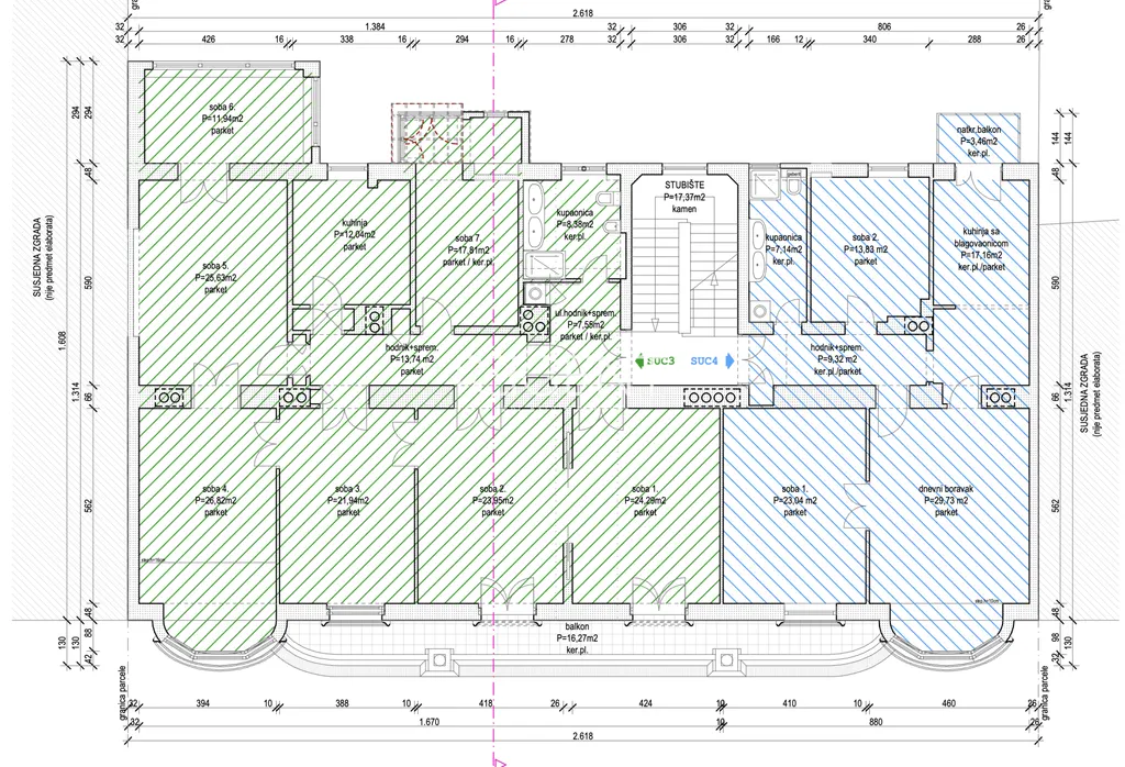 Záhřeb, Centrum – Občanský byt 244 m2 NOVÁ CENA