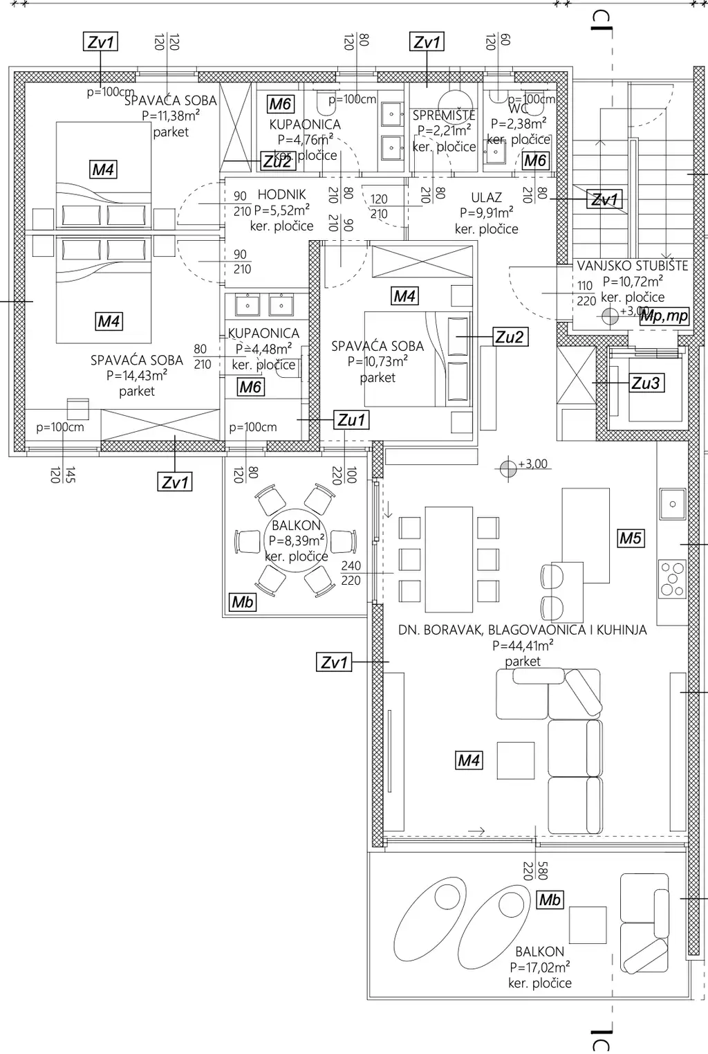Trogir, Marina - Three-bedroom apartment with a pool in a modern new building