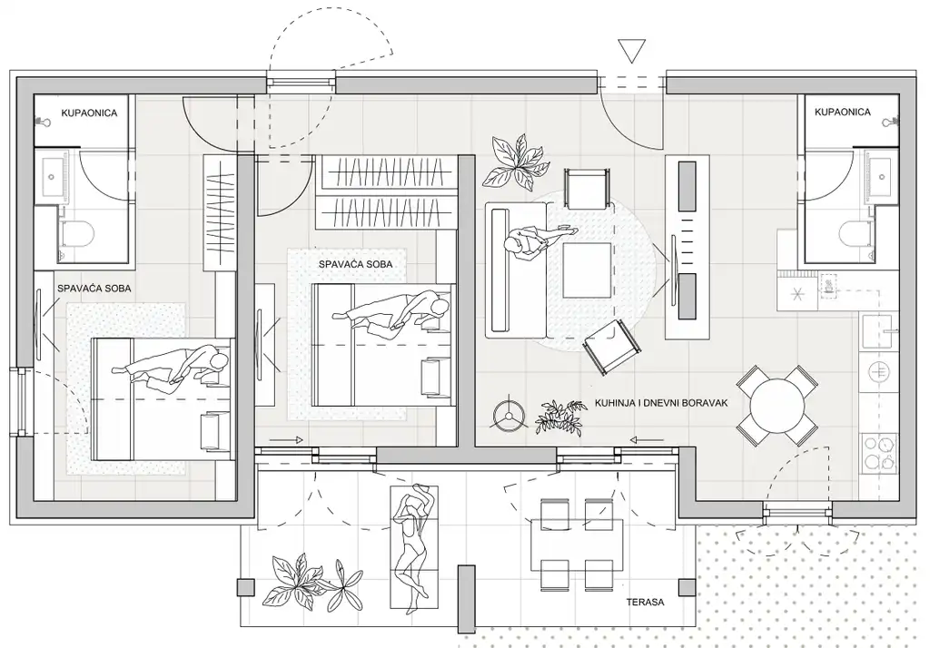 Zadar, Sv. Filip i Jakov - Molum Hotel & Residence třípokojový apartmán
