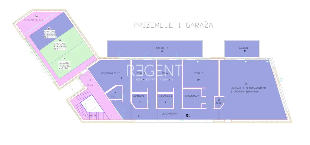 Záhřeb, Šestine - Moderní byt v nově postavené vile 280 m2
