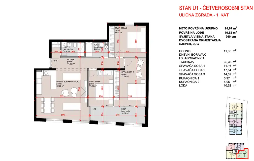 Zagabria, Maksimir - Moderno dvosoban stan con loggia