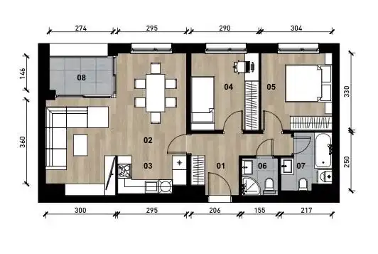 Apartment 68 sq m, Črnomerec — first rental, garage, loggia