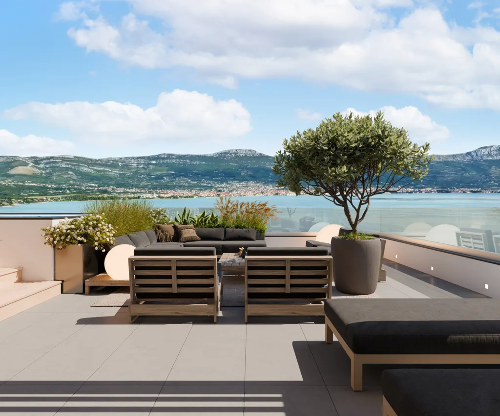 Trogir, Čiovo - Luksusowy kompleks apartamentowy z widokiem na morze