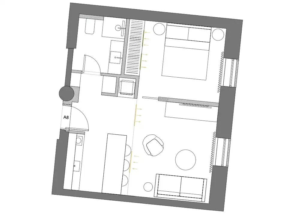 Stan 40 m² za najam — prvi najam, Centar