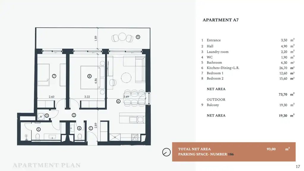 Istra, Savudrija, Crveni Vrh – Petram Resort apartman u luksuznom kompleksu 93 m2