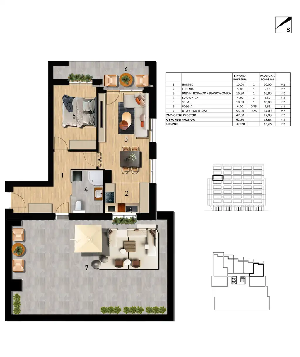 Zagreb, Borovje - appartement moderne de deux pièces