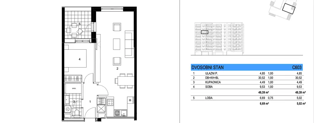 Zagrzeb, Lanište - designerskie mieszkanie z loggią i miejscem garażowym