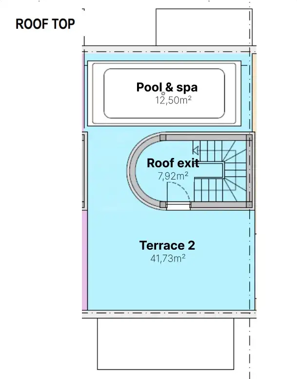 Privlaka - Dom szeregowy z basenem i tarasem na dachu.