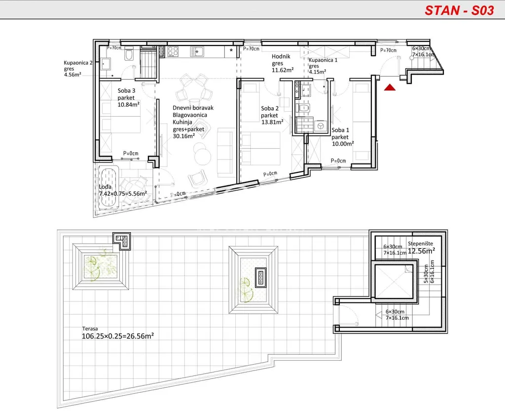 Zadar, Sukošan - Penthouse v novostavbě, 132 m2