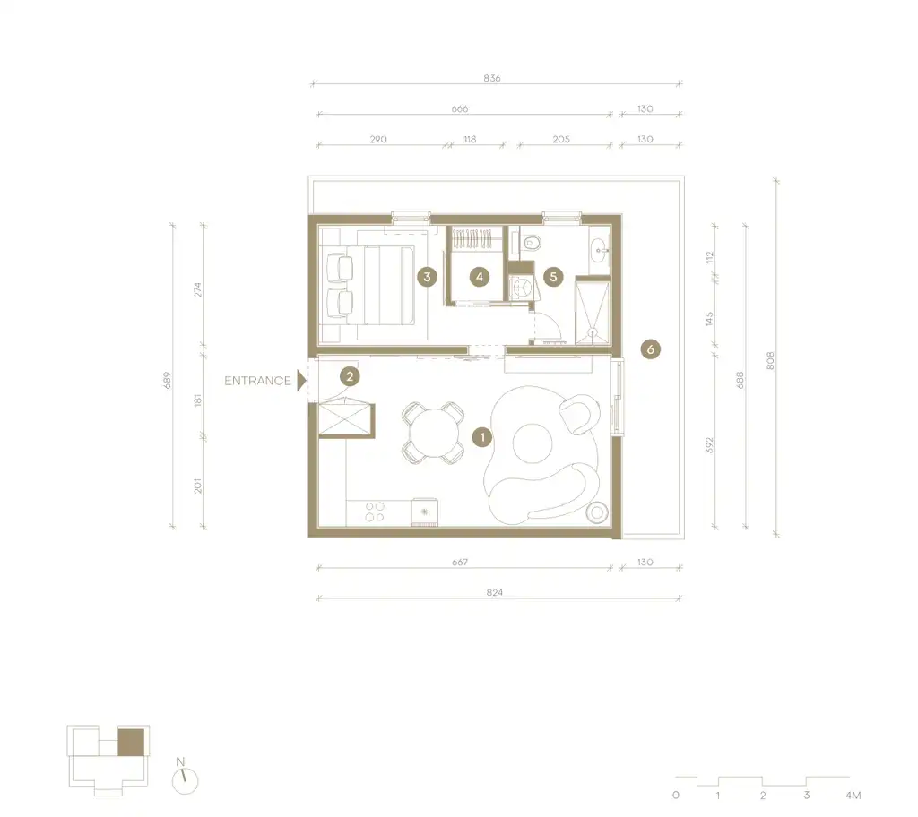 Novi Vinodolski, Mövenpick – dvosoban apartman s balkonom