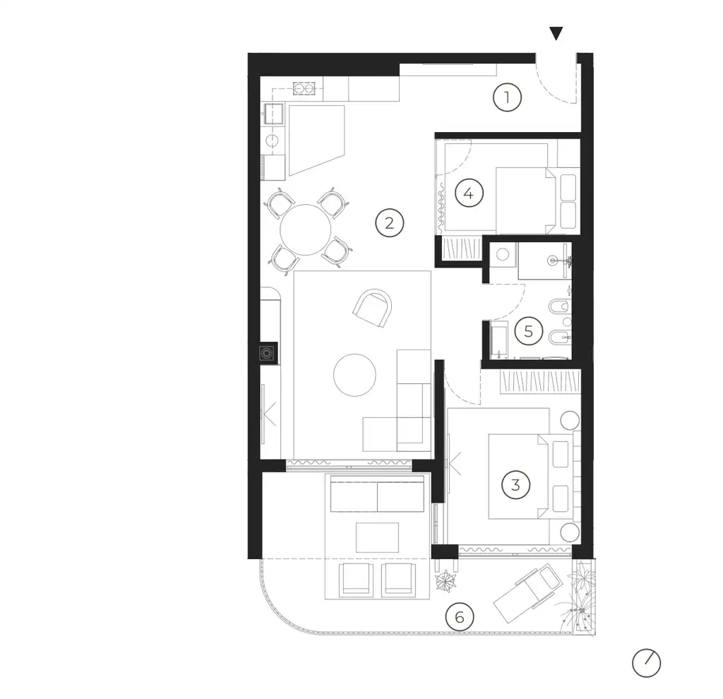 Istra, Umag - Green Tower Hotel & Residences dvojizbový apartmán