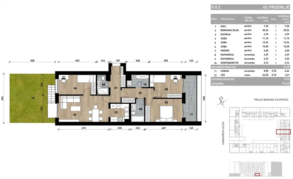 Záhreb, Črnomerec - Moderný štvorizbový byt 95 m2 novostavba