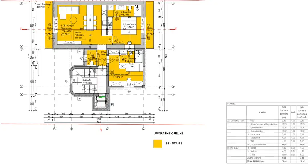 Загреб, Пантовчак - Роскошная двухкомнатная квартира 105 м²