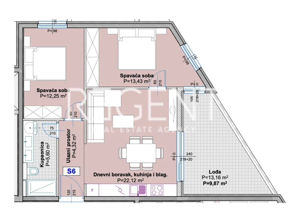 Makarska, Centrum - Dvojpokojový byt 68 m2 - NOVÁ VÝSTAVBA