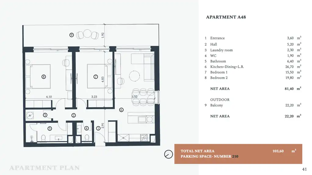 Istra, Savudrija, Crveni Vrh – Petram Resort apartman u luksuznom kompleksu 103 m2