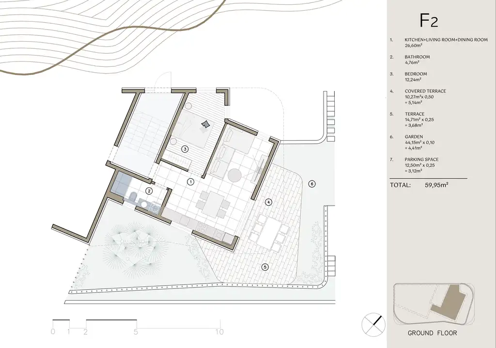 Rogoznica – dvosoban stan s vrtom