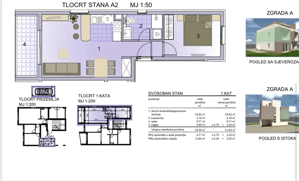 Trogir - appartamento con due camere da letto e vista mare