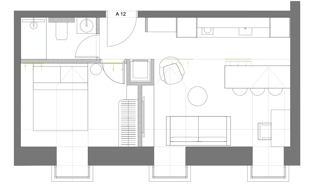 Stan 33 m² za najam — prvi najam, Centar
