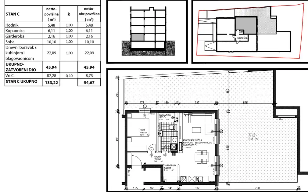 Zagreb, Črnomerec – Dvosoban stan s vrtom u novogradnji,55 m2