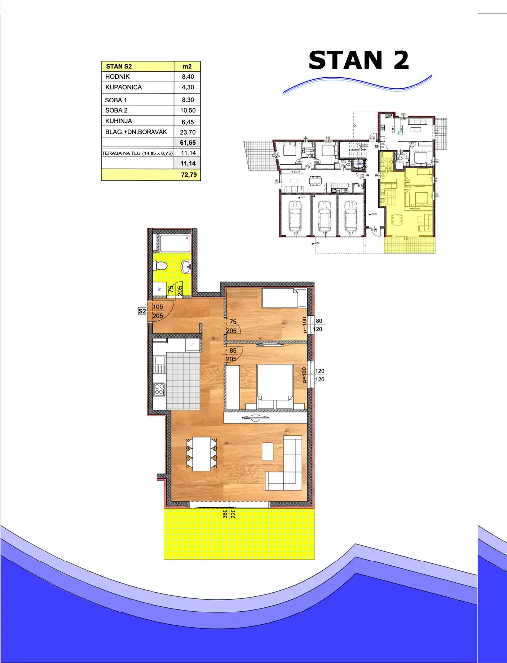 Makarska, Drvenik - Dvosoban stan u novogradnji kraj mora
