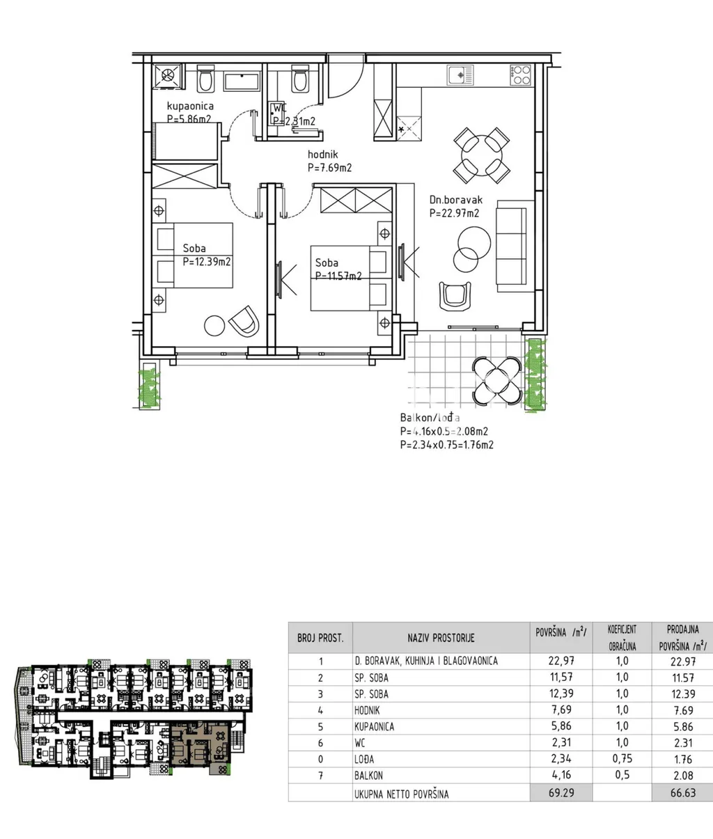 Makarska - Modern two-bedroom apartment 67 m2 NEW BUILDING