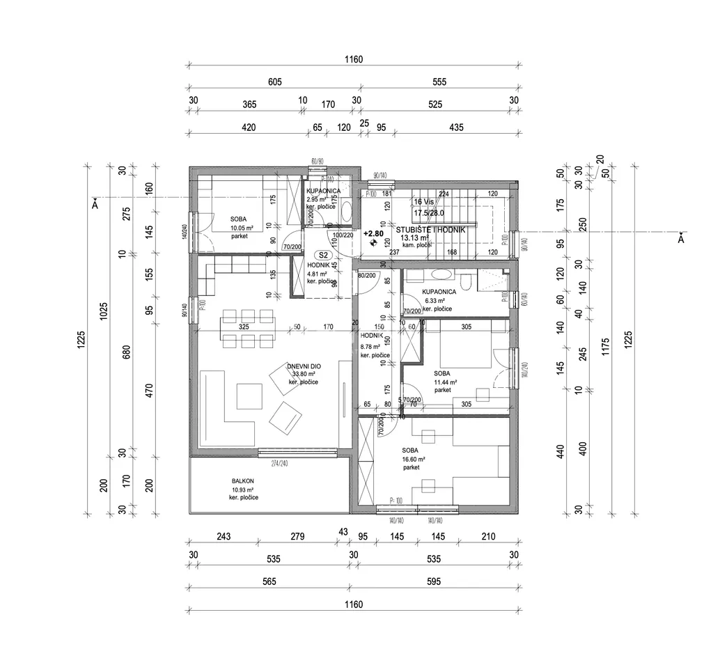 Castelli, Kaštel Stari – Appartamento trilocale di 100 m2 con balcone - Credito