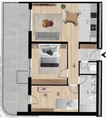 Zadar, Červené domky - Luxusní třípokojový byt 81 m2 novostavba
