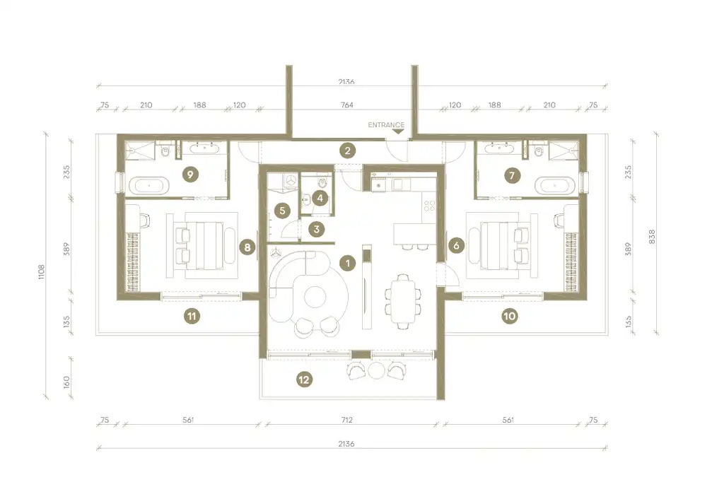 Novi Vinodolski, Mövenpick – Penthouse 168 m², 2 SZ, Meerblick