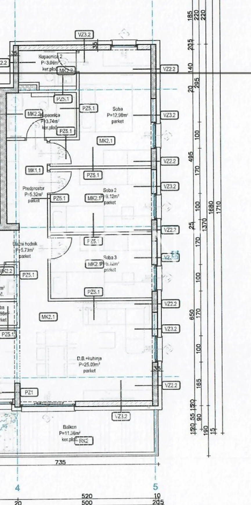 Záhřeb, Jordanovac - Luxusní čtyřpokojový byt na skvělé lokalitě se střešní terasou 171 m2, novostavba