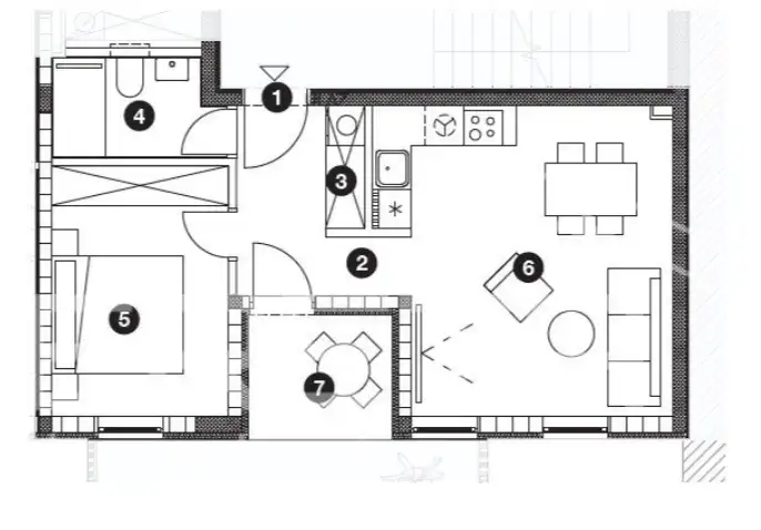 Hvar - appartement une chambre, construction neuve