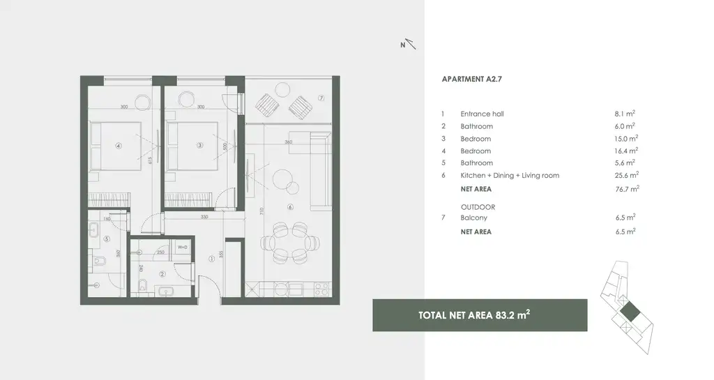Istra, Savudrija, Crveni Vrh - "Golf Residence" trojizbový apartmán