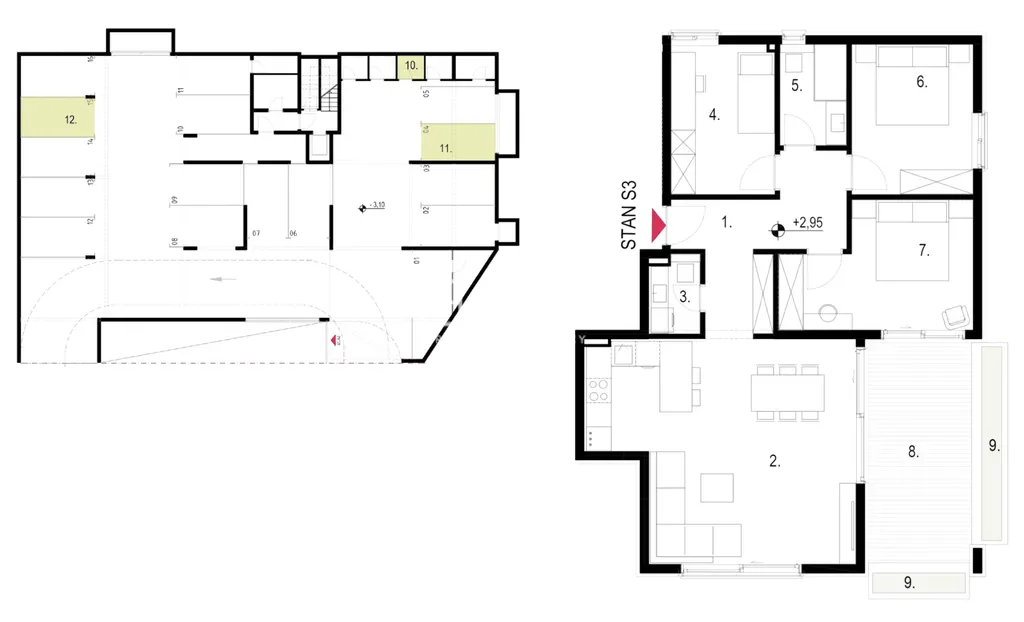 Spalato, Kaštela - Appartamento con tre camere da letto con terrazza di 109 m2 NUOVA COSTRUZIONE