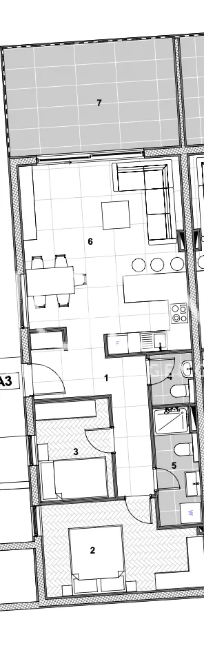 Trogir, Čiovo - Appartement dans une résidence d'appartements de luxe près de la mer 67 m2
