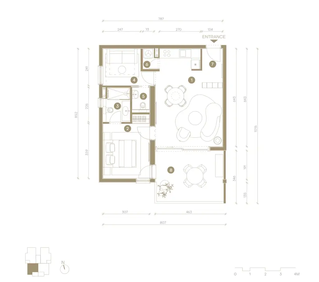 Novi Vinodolski, Mövenpick – dvosoban apartman prvi red do mora