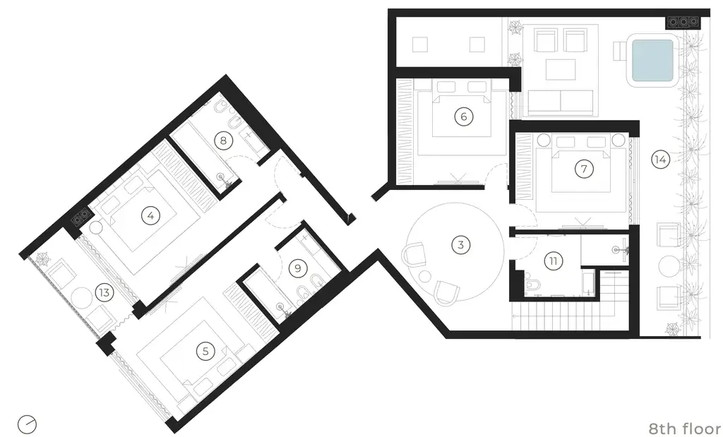 Istra, Umag - Green Tower Hotel & Residence pěticový apartmán