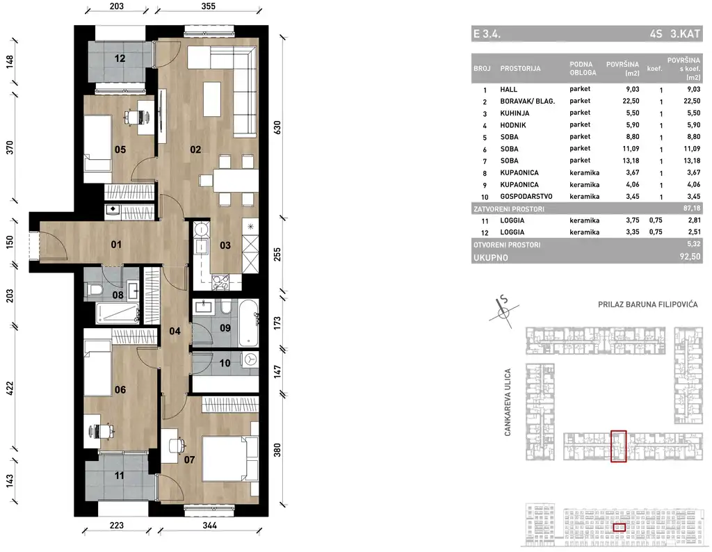 Záhreb, Črnomerec - Moderný štvorizbový byt 92 m2 novostavba