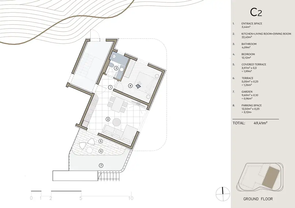 Rogoznica - Nowoczesne mieszkanie z dwiema sypialniami
