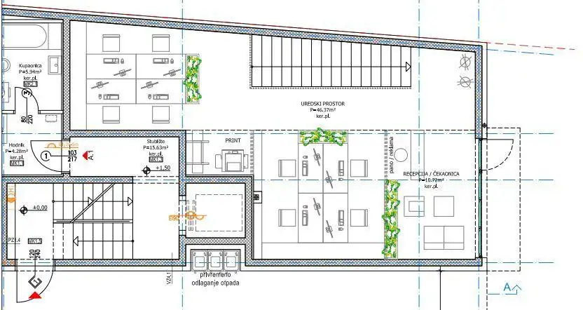 Zagabria, Trešnjevka - ampio locale commerciale su due livelli con parcheggio