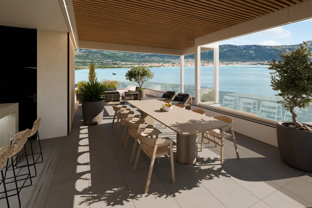 Trogir, Čiovo - Luksusowy kompleks apartamentowy z widokiem na morze