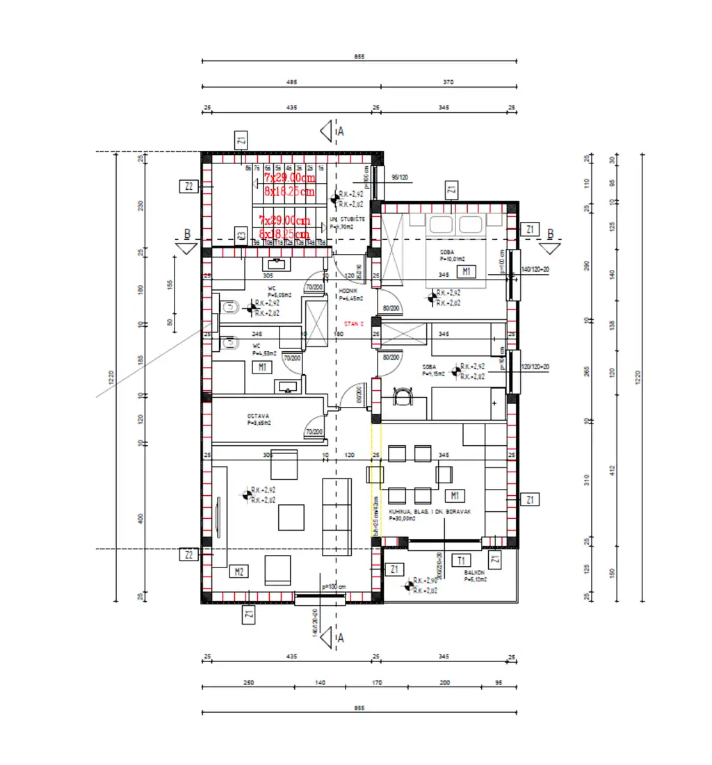 Kaštela, Kaštel Gomilica - Appartement de deux chambres avec jardin clôturé