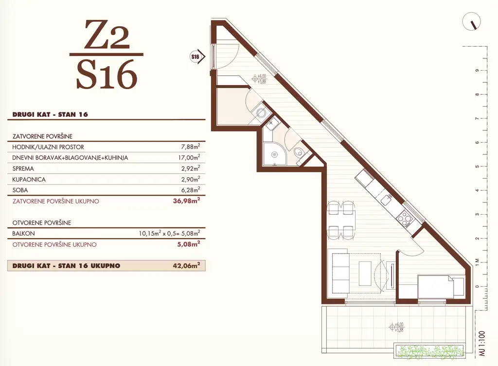 Split, Visoka - Two-bedroom apartment with a terrace and a loggia in a modern new building