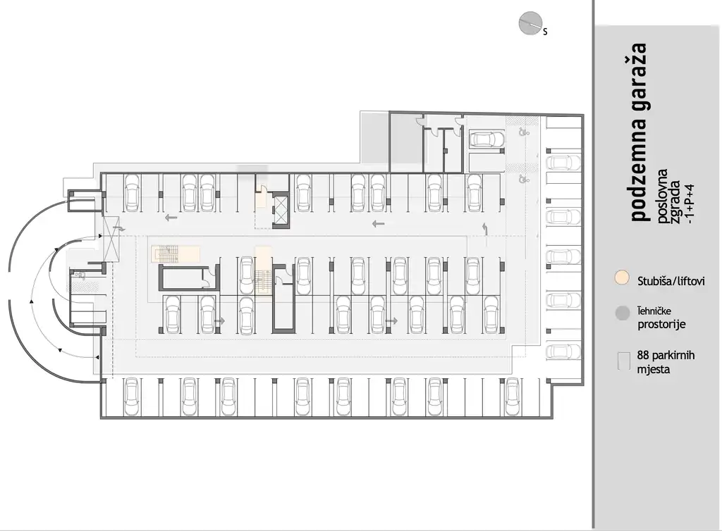 Zagabria, Lanište – uffici al 2° piano di un moderno edificio per uffici