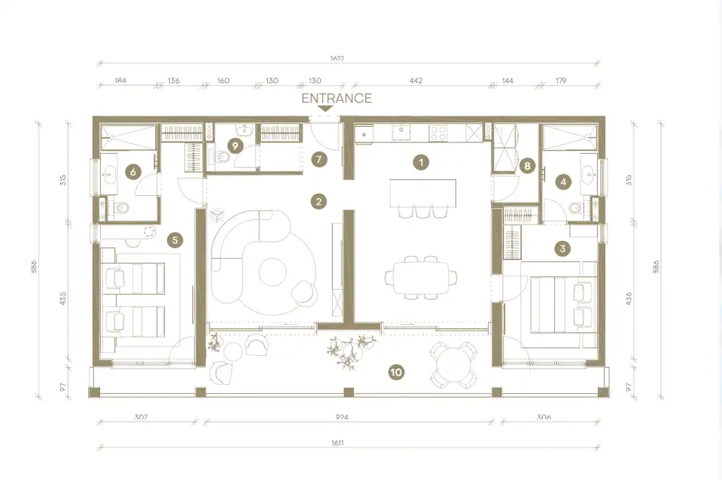 Novi Vinodolski, Mövenpick – penthouse 125 m², prvi red do mora