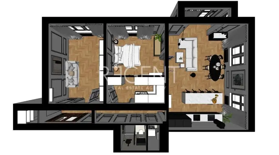 Zagreb, Donji Grad – Luxuriöse Wohnung 100 m2 zu vermieten