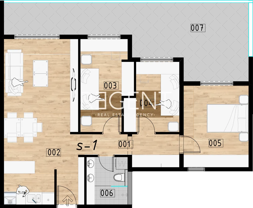 Záhřeb, Donje Svetice – Čtyřpokojový byt ve výstavbě 90 m2