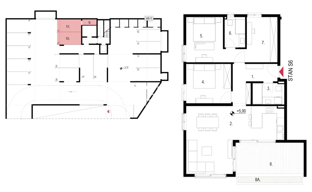 Split, Kaštela - Appartement de deux pièces avec loggia 112 m2 NOUVELLE CONSTRUCTION