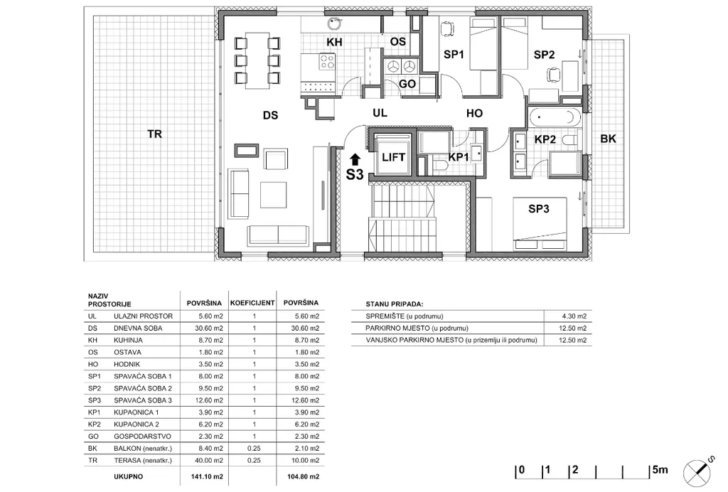 Zagreb, Gornji Bukovac - Luksuzan četverosoban penthouse 141m2