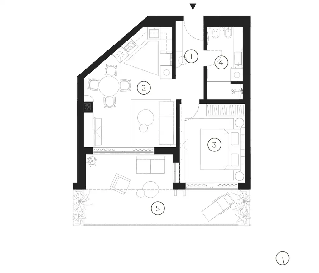 Istra, Umag - Green Tower Hotel & Residence třípokojový apartmán
