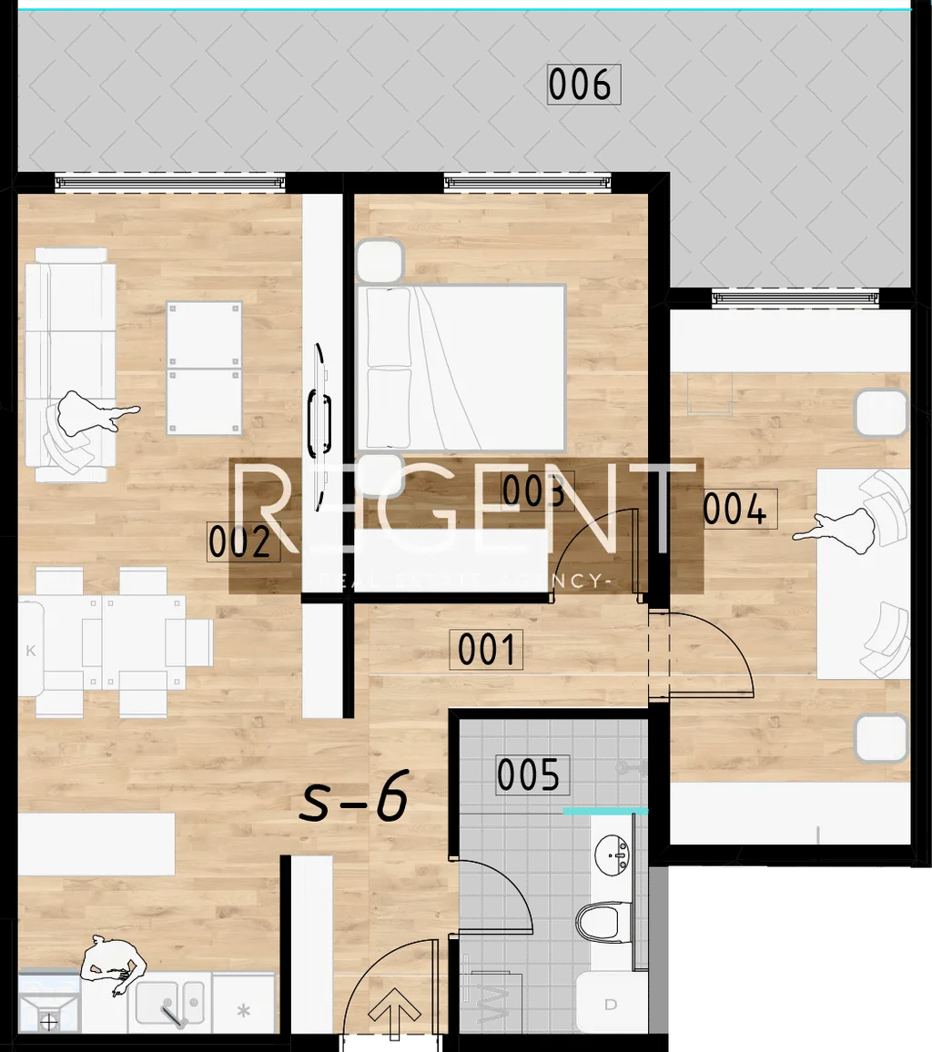 Záhřeb, Donje Svetice – Třípokojový byt ve výstavbě 71 m2